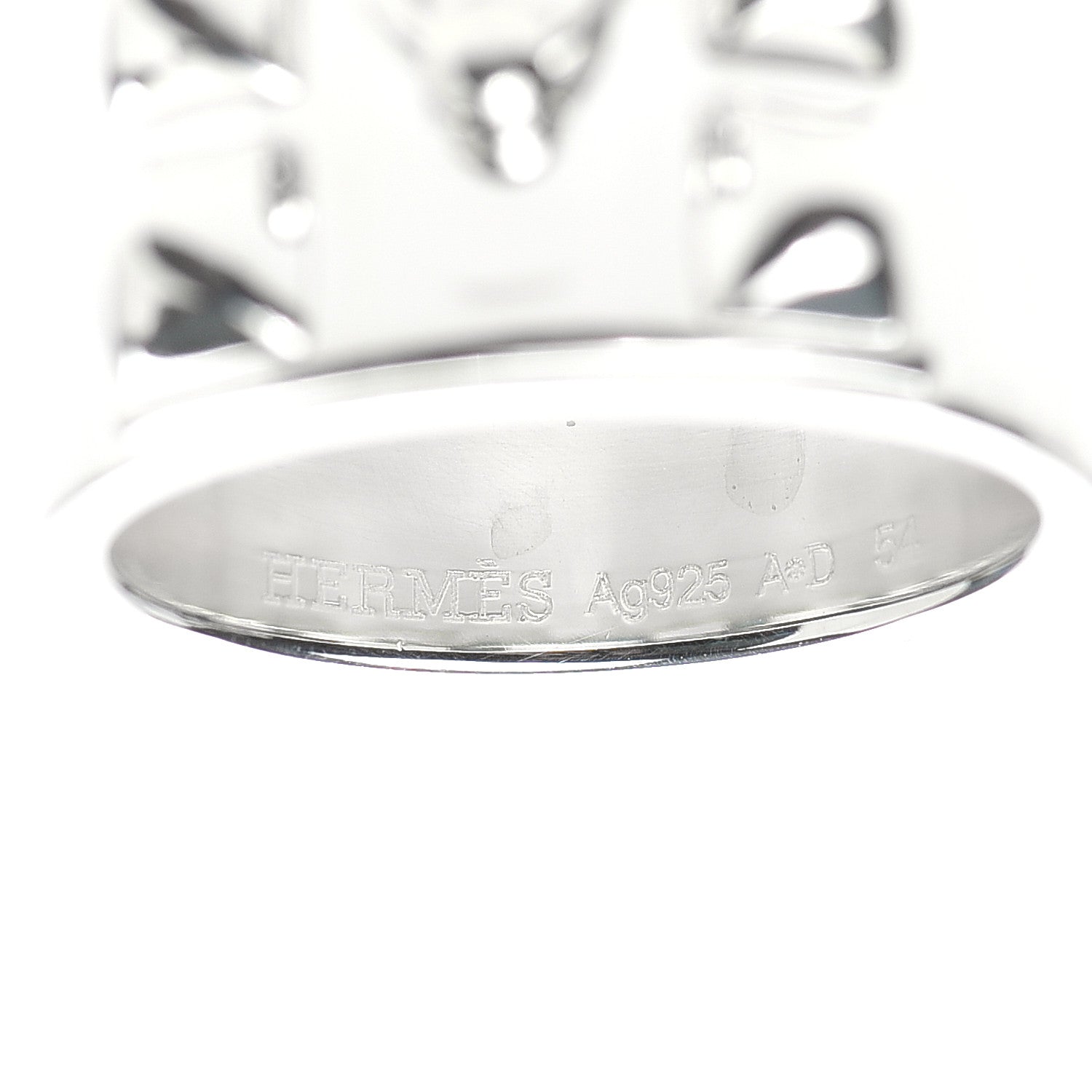 Hermes Sterling Silver Collier De Chien CDC Ring 54 6.75 4 of 5