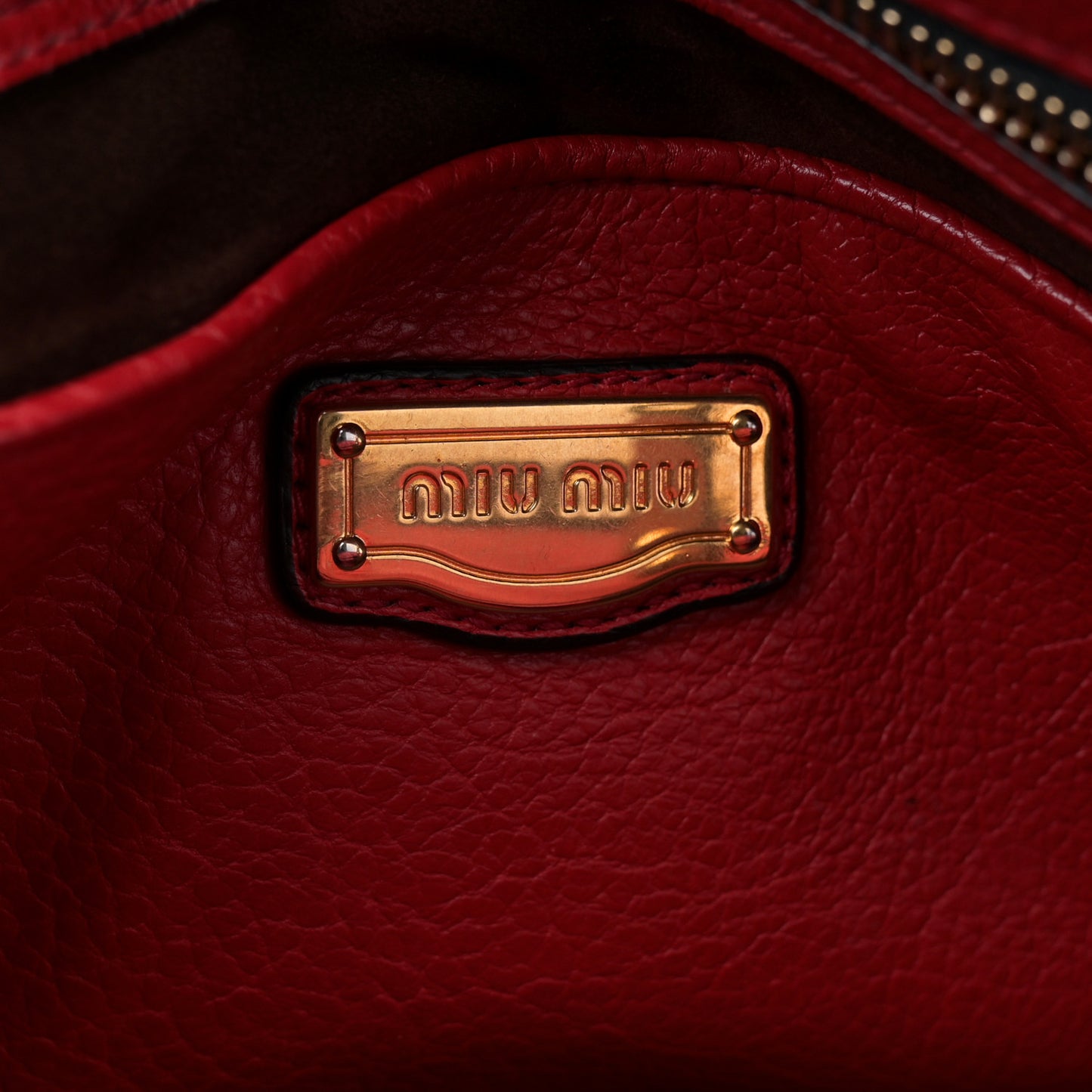Goatskin Madras Bauletto Top Handle Tote Red