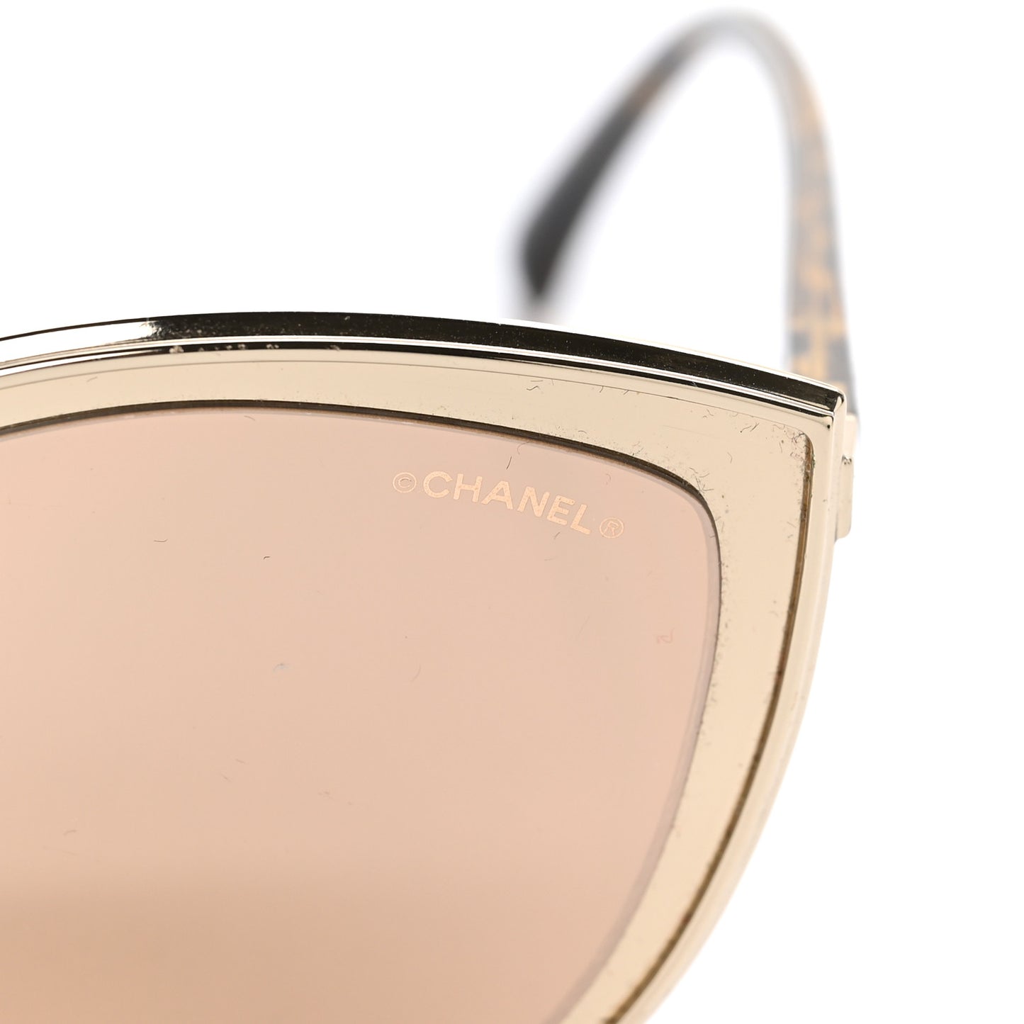 Metal Cat Eye Sunglasses 4222 Gold