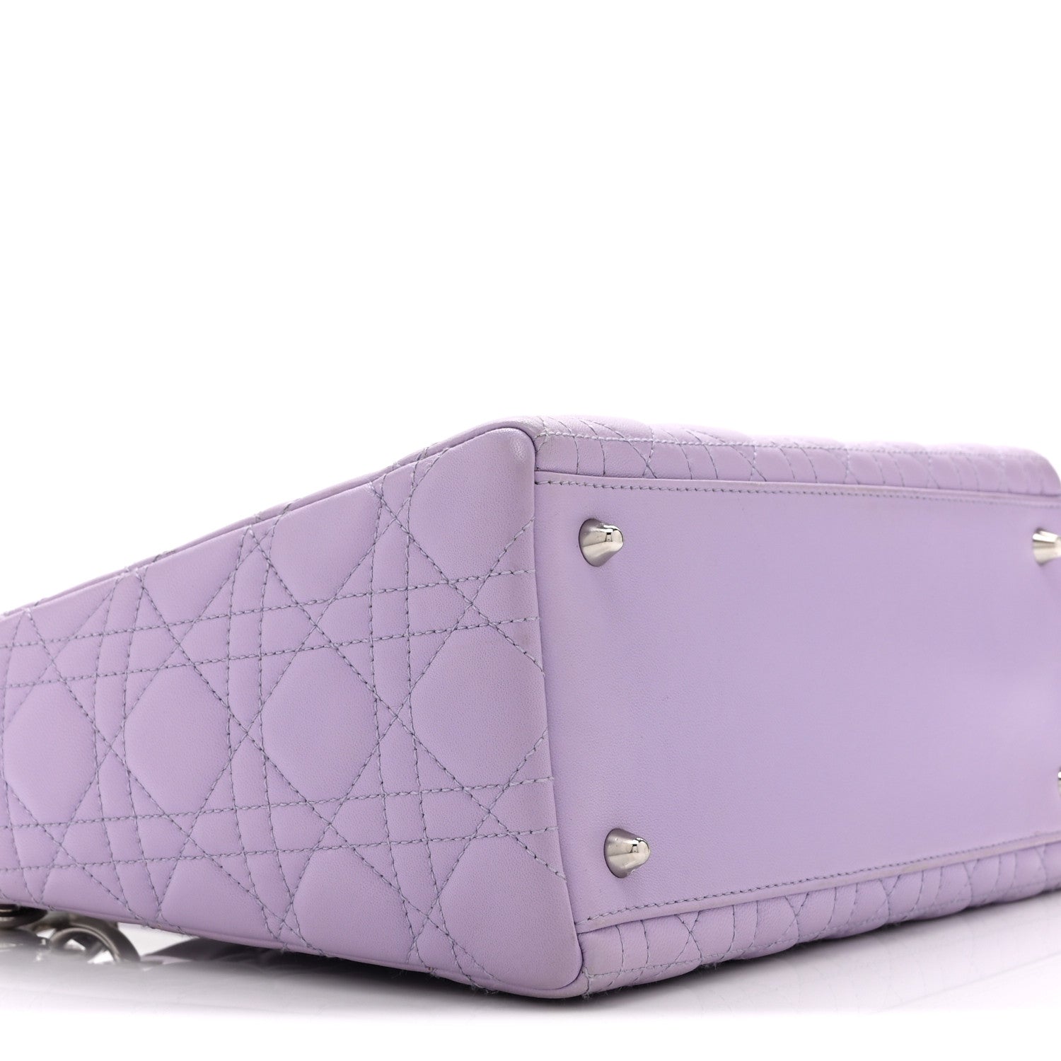 Christian Dior Lambskin Cannage Medium Lady Dior Purple 9 of 10