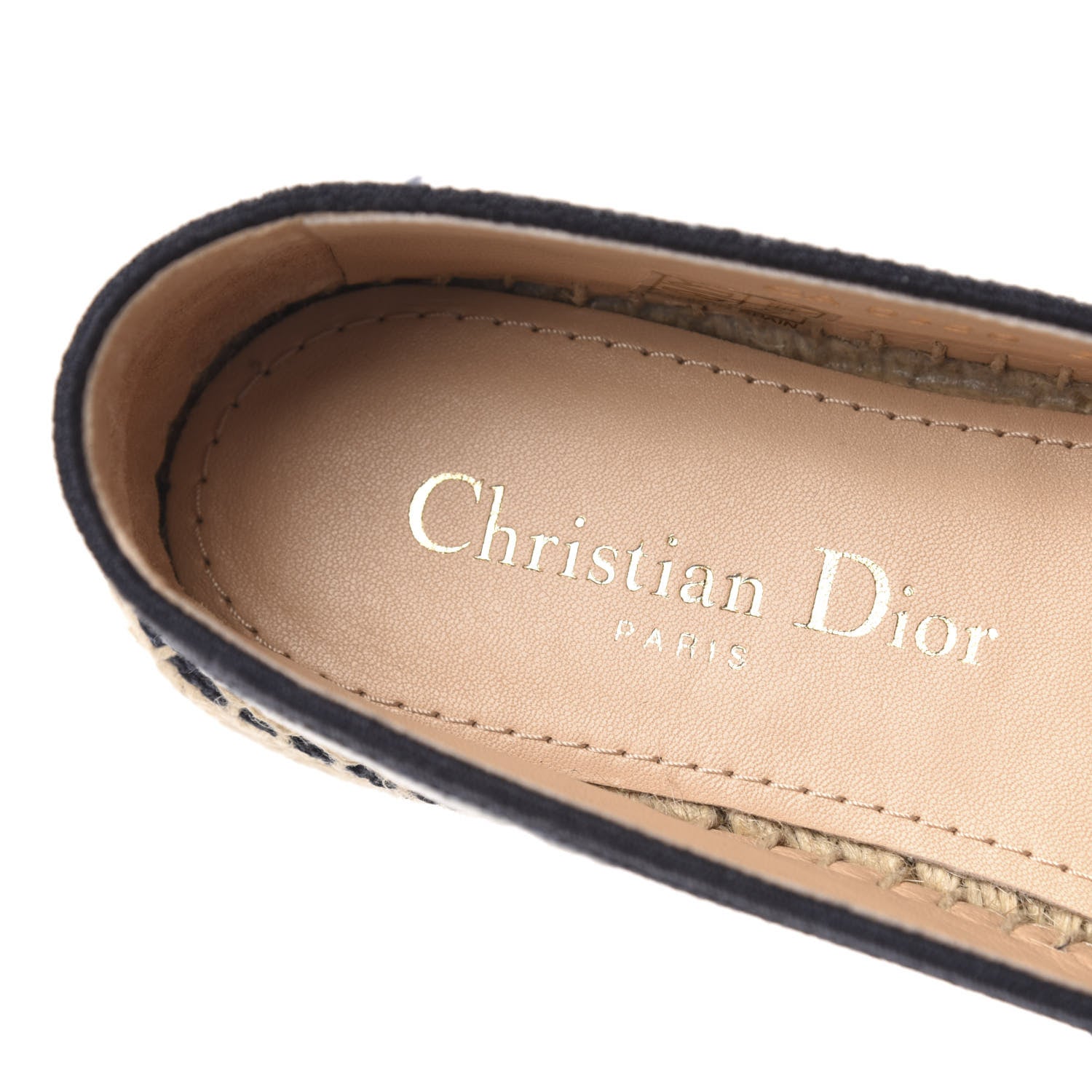 Christian Dior Canvas Tie and Dior Embroidered Granville 15mm Espadrilles 35.5 Denim 6 of 9
