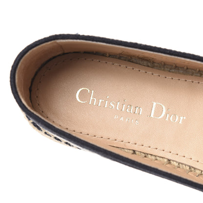 Christian Dior Canvas Tie and Dior Embroidered Granville 15mm Espadrilles 35.5 Denim 6 of 9