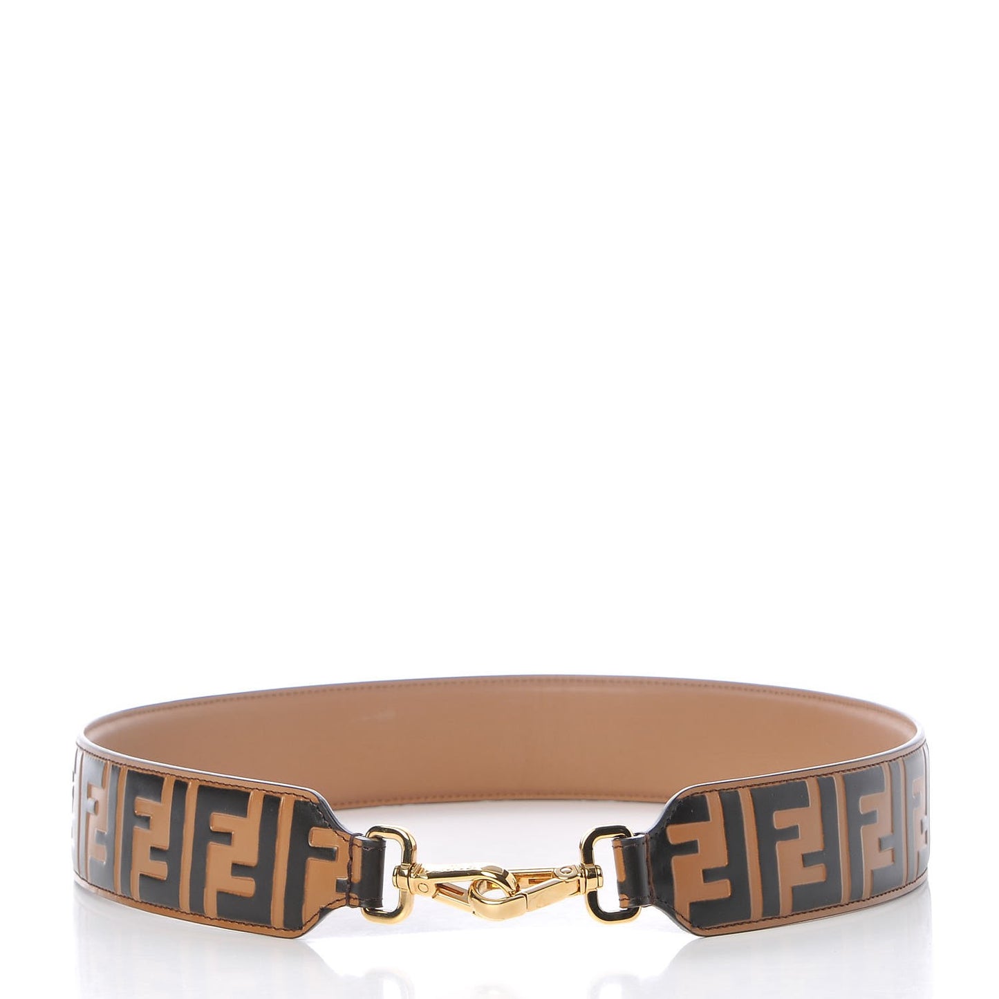 Calfskin FF 1974 Embossed Strap You Tobacco Black