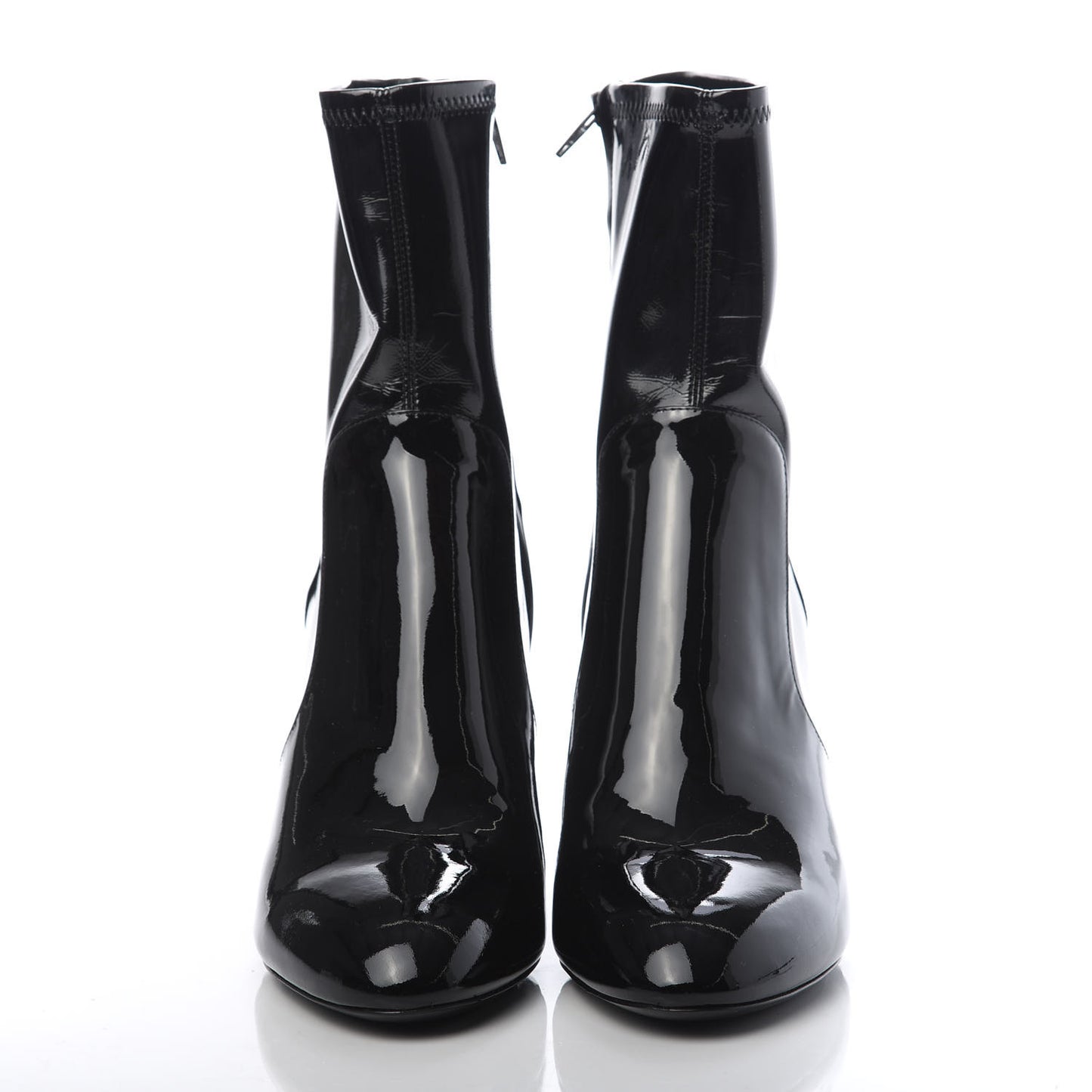 Patent Silhouette Ankle Boots 38.5 Black
