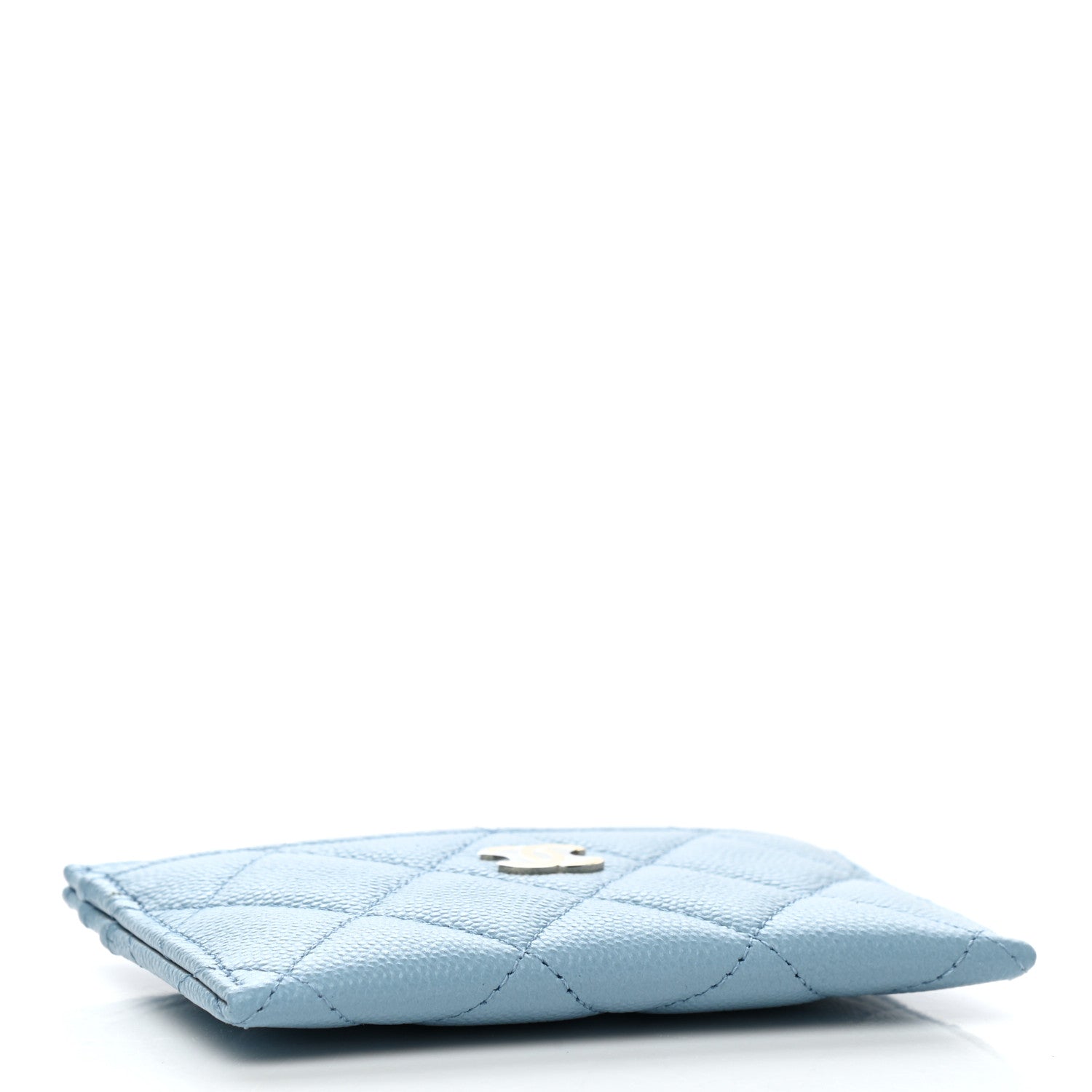 Chanel Caviar Quilted Card Holder Light Blue 4 of 8