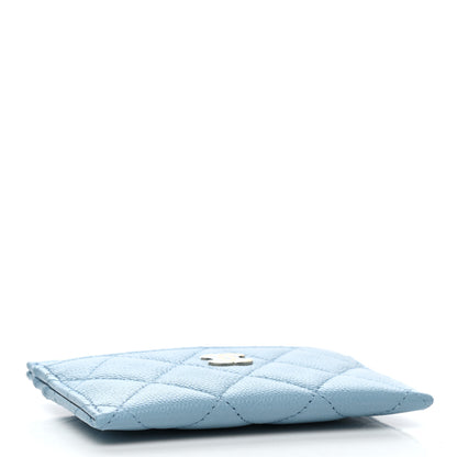 Chanel Caviar Quilted Card Holder Light Blue 4 of 8