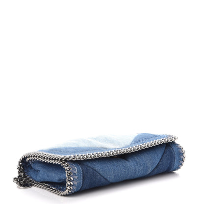 Stella McCartney Eco Denim Chevron Quilted Falabella Crossbody Blue 5 of 8