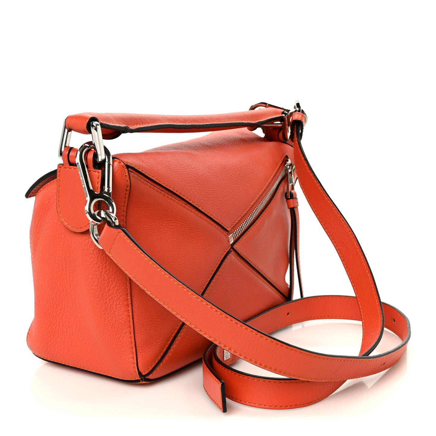 Calfskin Small Puzzle Bag Orange