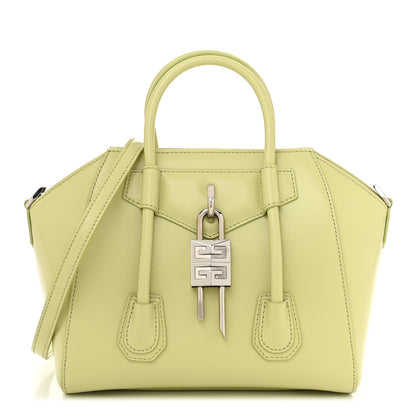 Givenchy Box Calfskin Mini Lock Antigona Shoulder Bag Avocado Green 1 of 9