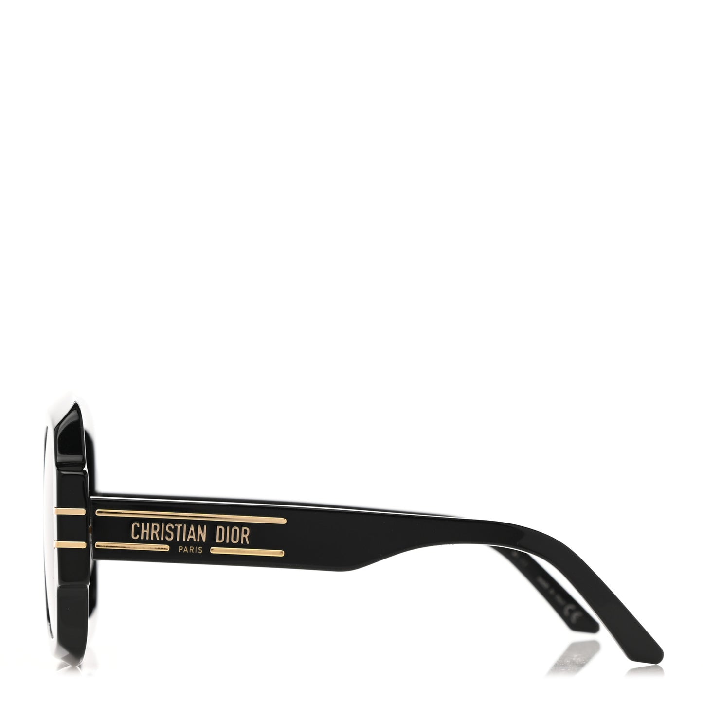 Acetate Diorsignature S1U Square Sunglasses Black