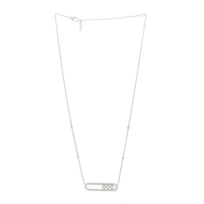 Messika 18K White Gold Diamond Move Pave Necklace 3 of 6