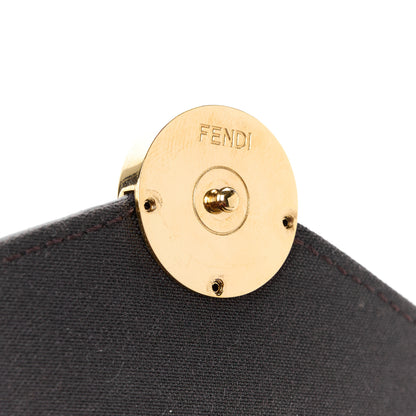 Fendi Vitello Soft F is Fendi Bi-Color FF 1974 Embossed Envelope Wallet On Chain with Pouches Maya Black 13 of 18