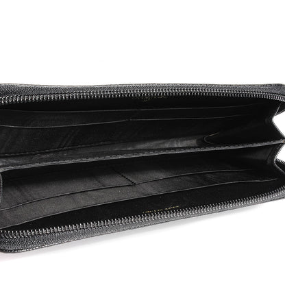 Chanel Caviar Large Timeless CC Zip Around Wallet Black 5 of 9