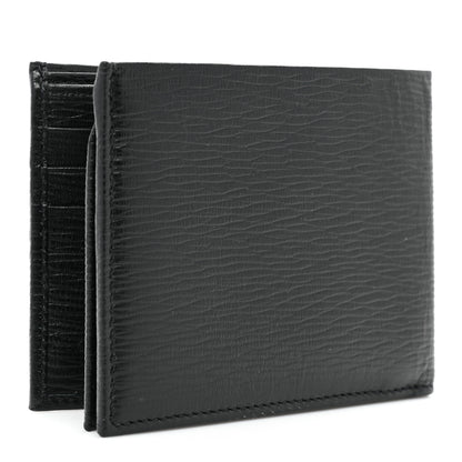 Salvatore Ferragamo Mens Stamped Calfskin Revival Bi-Fold Wallet Black 3 of 9