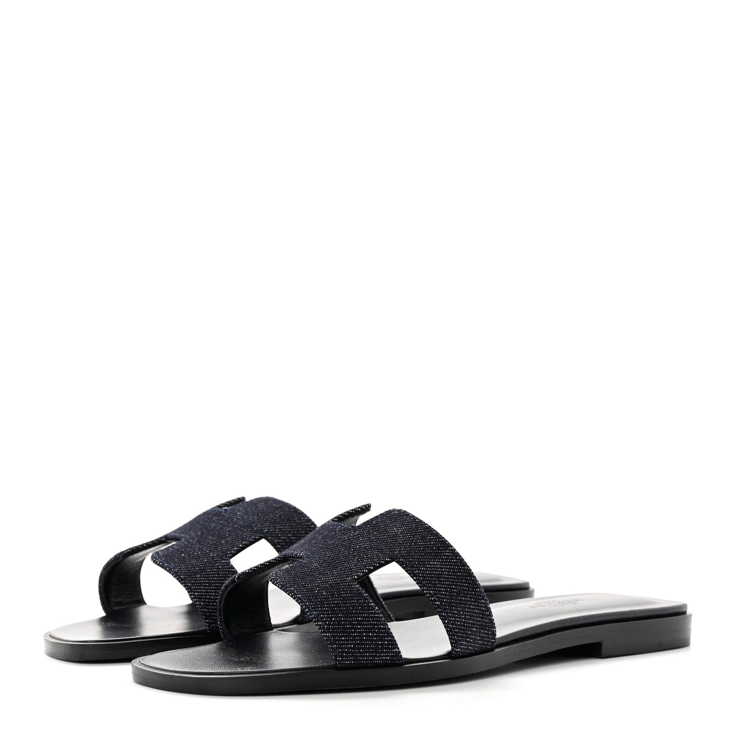 Denim Canvas Oran Sandals 36 Bleu Brut