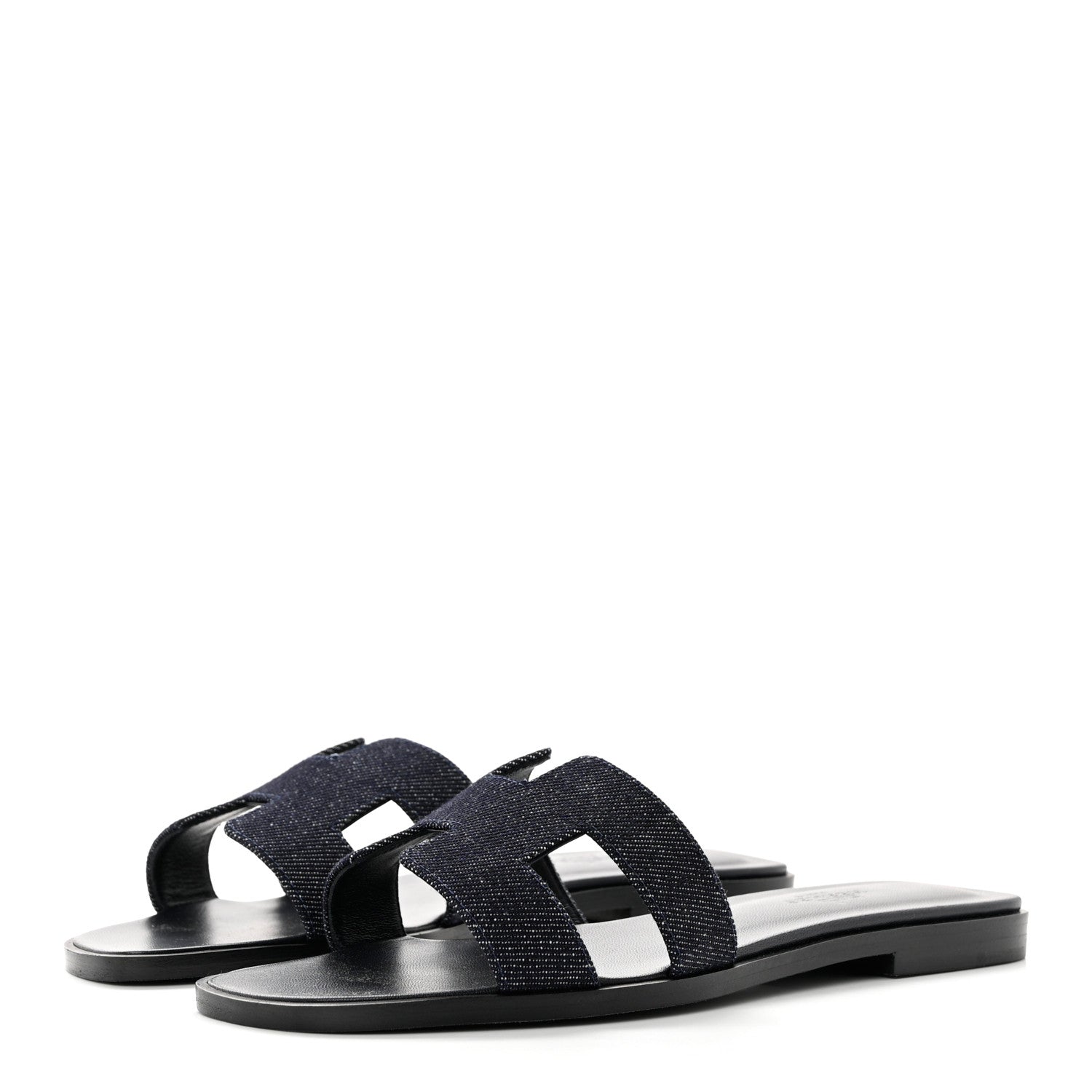 Hermes Denim Canvas Oran Sandals 36 Bleu Brut 3 of 8