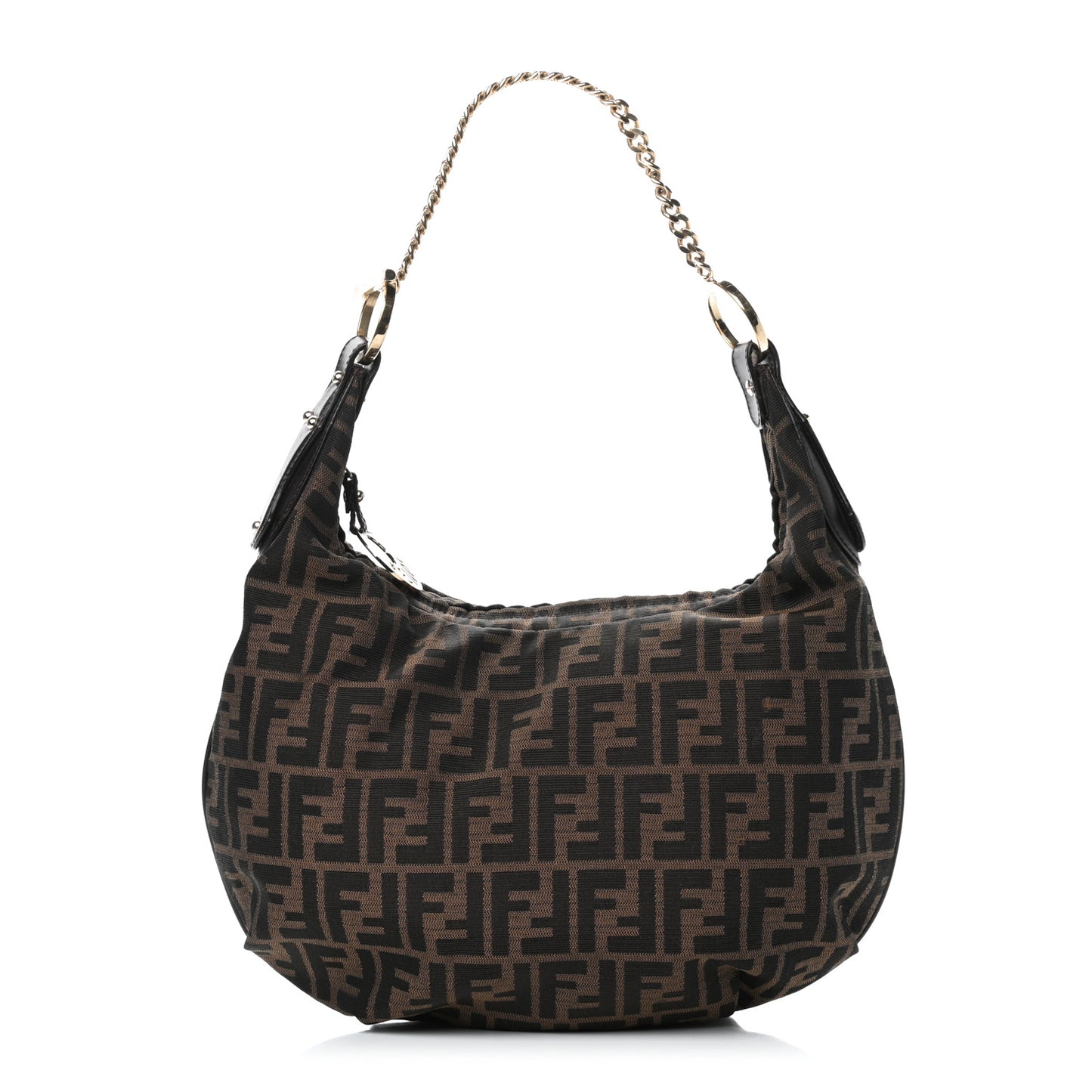 Zucca Small Chef Chain Hobo Tobacco