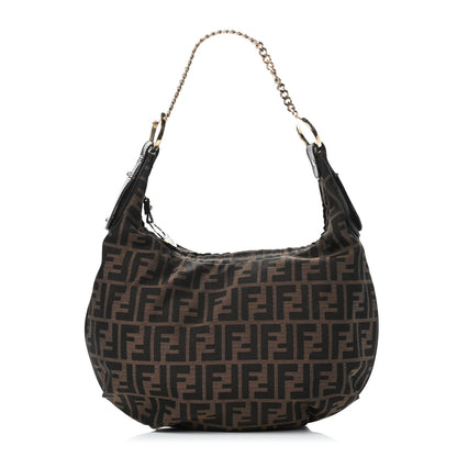 Fendi Zucca Small Chef Chain Hobo Tobacco 1 of 12