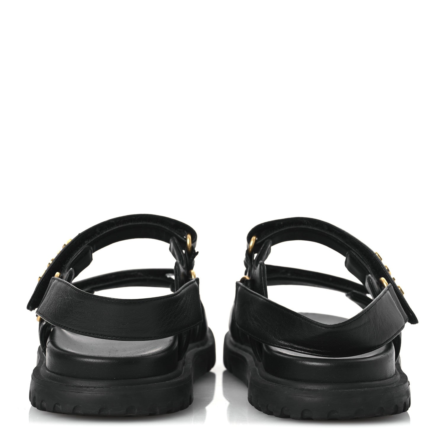 Christian Dior Lambskin Dioract 10mm Sandals 39 Black 6 of 15