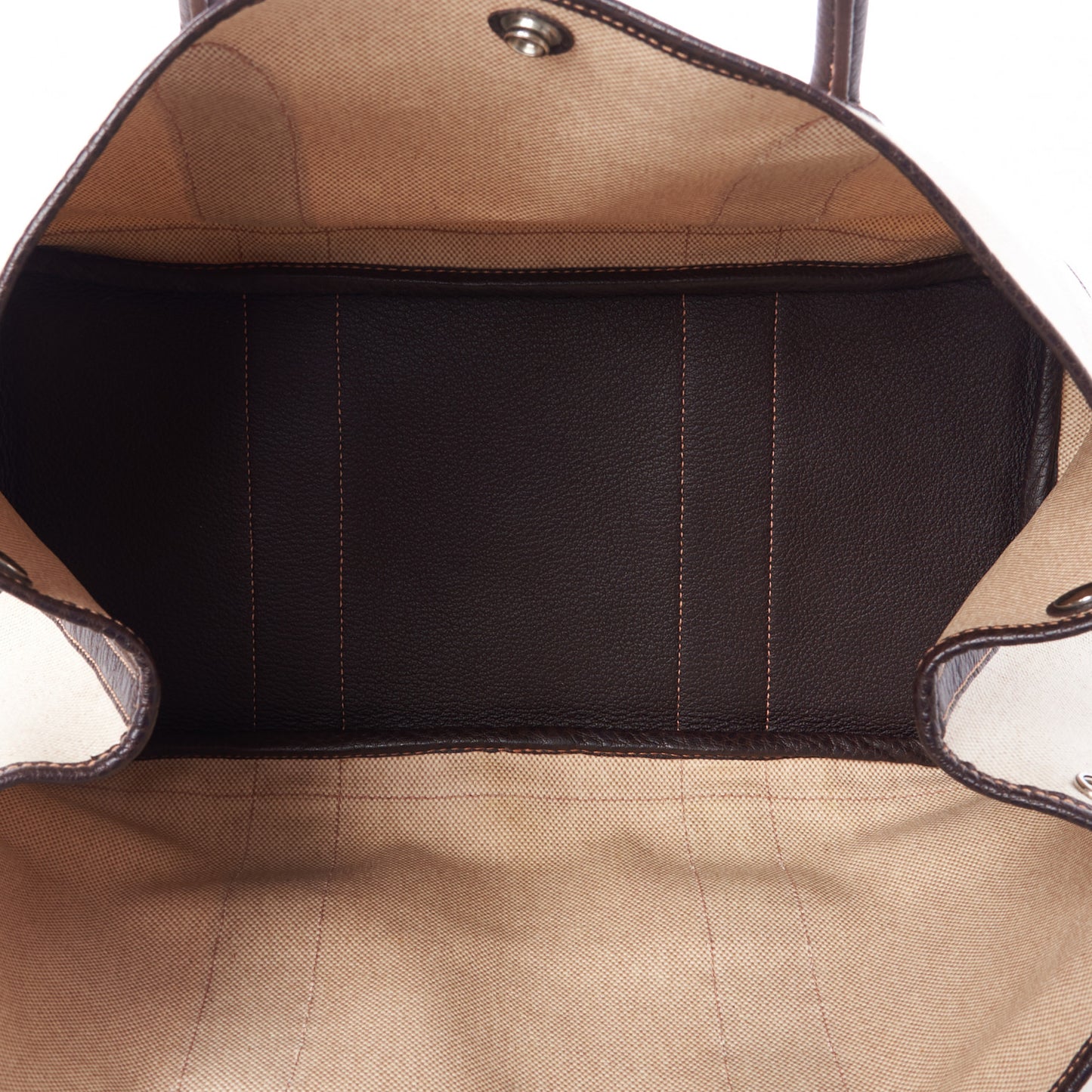 Buffle Skipper Toile Garden Party 36 MM Tote Marron Fonce