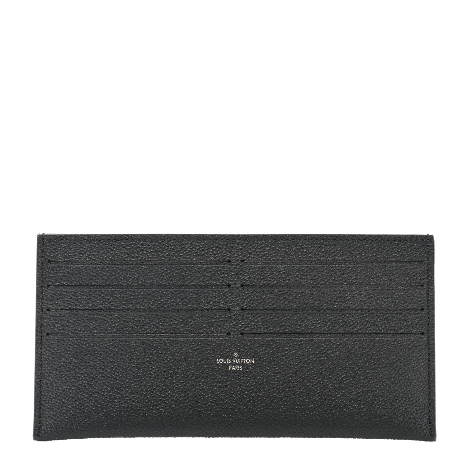 Louis Vuitton Calfskin Felicie Chain Wallet Card Holder Insert Black 1 of 6