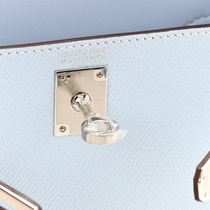 Hermes Epsom Mini Kelly Sellier 20 Bleu Brume 6 of 11