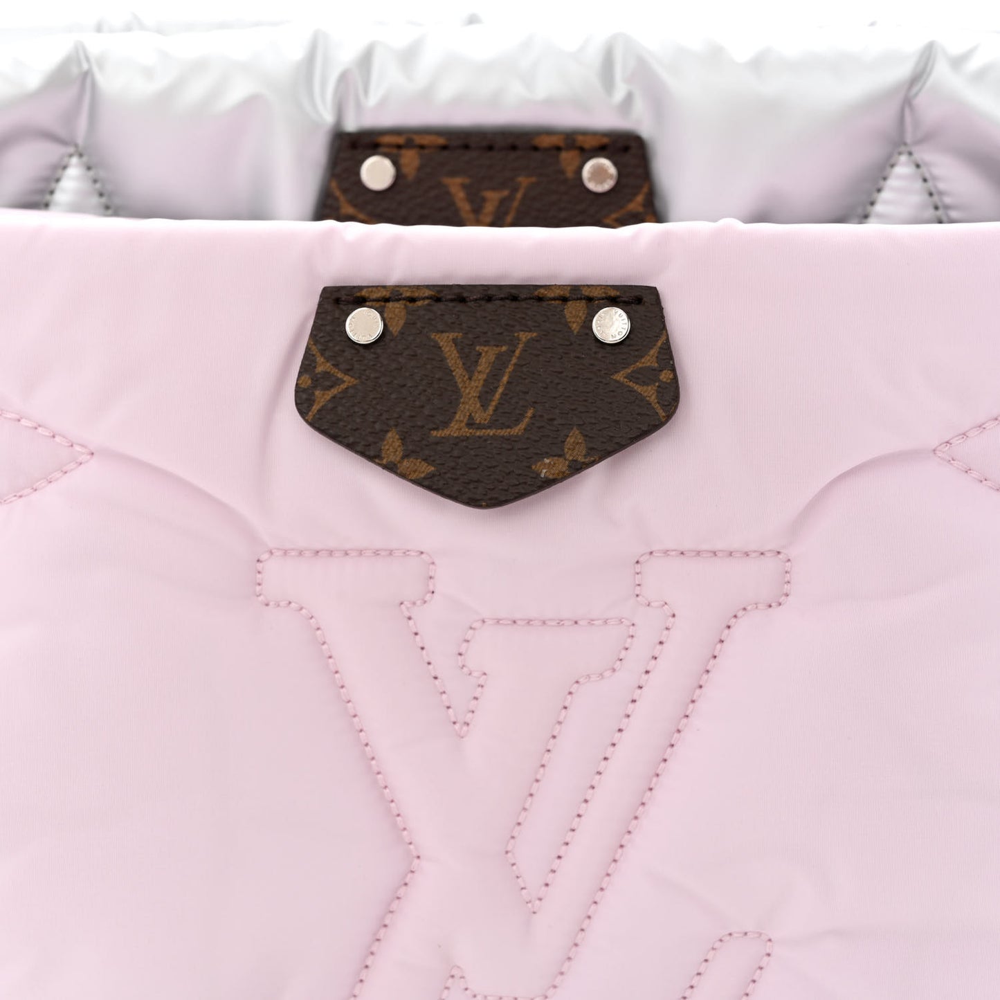 Econyl Monogram Pillow Maxi Multi Pochette Accessories Silver Pale Pink
