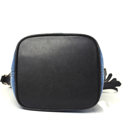 Burberry Overdyed Canvas Mega Check Mini Ashby Hobo Ultramarine Blue 21 of 23