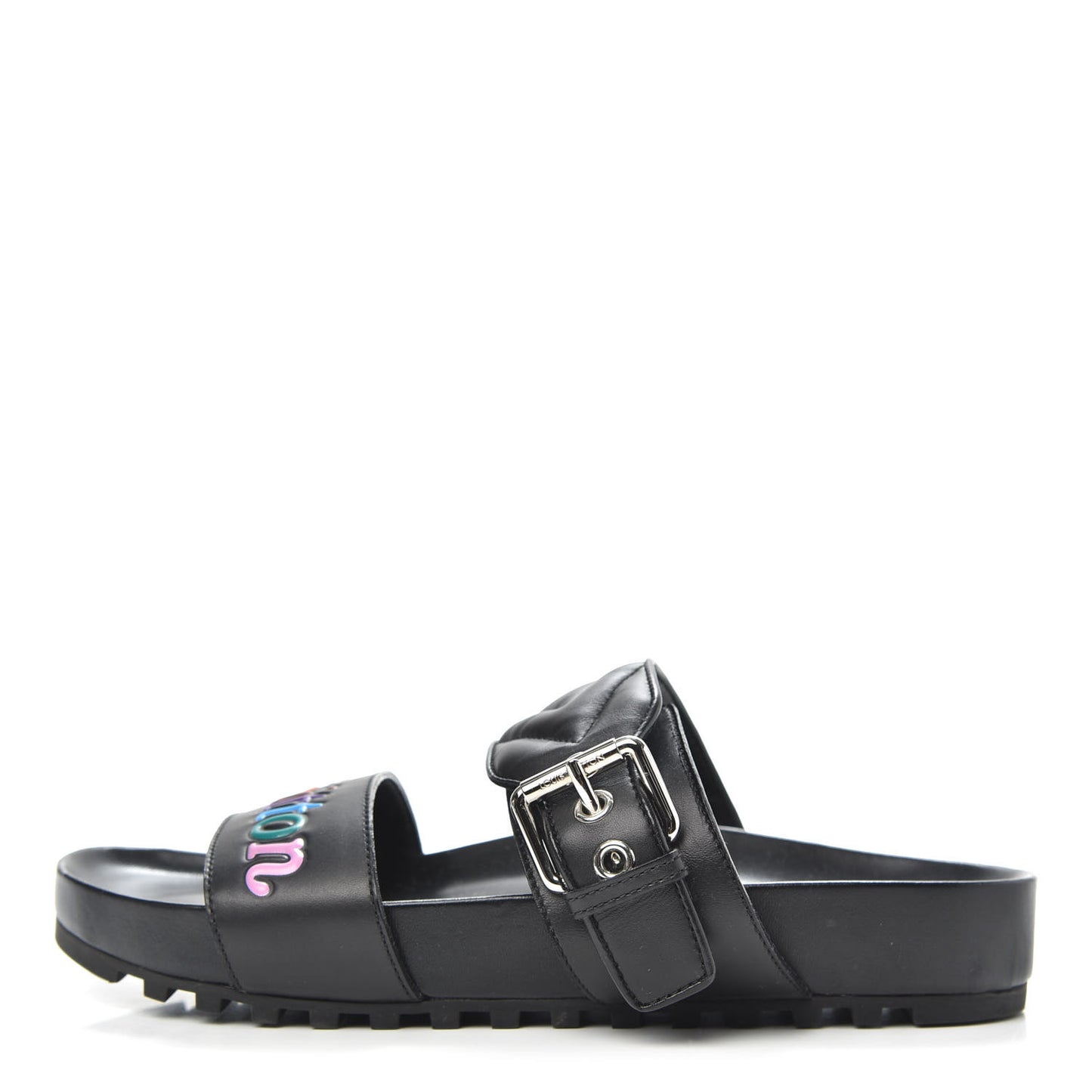 Calfskin New Wave Bom Dia Mule Sandals 37 Black