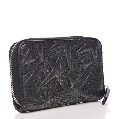Chanel Metallic Lambskin Star Embossed Coin Purse Case Dark Grey 3 of 9