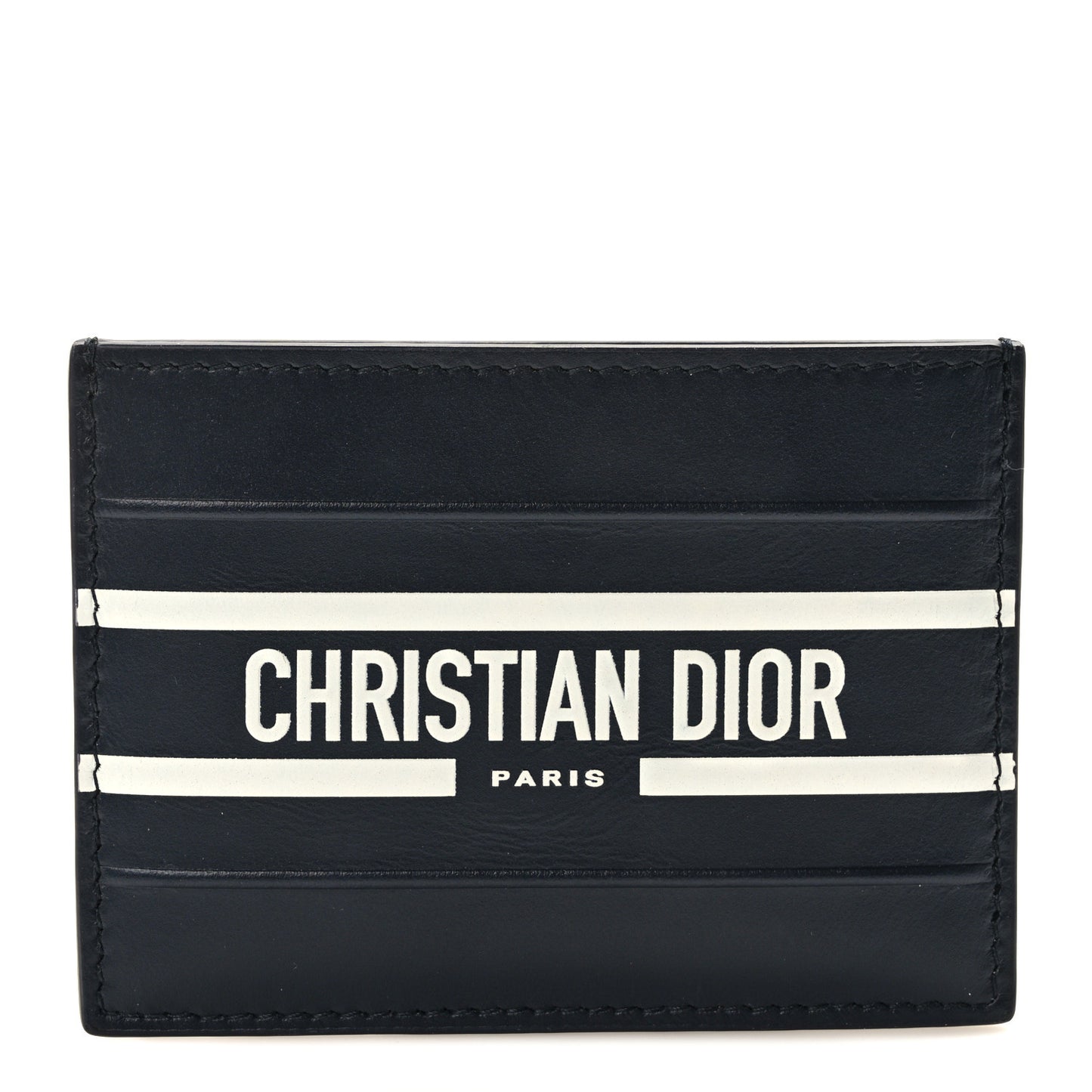 Calfskin Vibe Card Holder Blue White