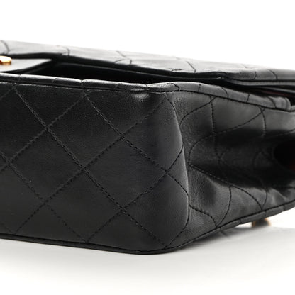 Chanel Lambskin Quilted Medium Double Flap Black 10 of 18