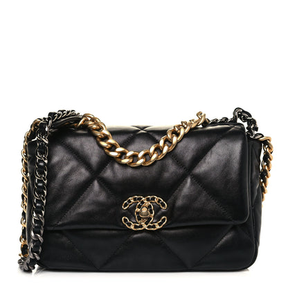 Chanel Lambskin Quilted Medium Chanel 19 Flap Black 1 of 10