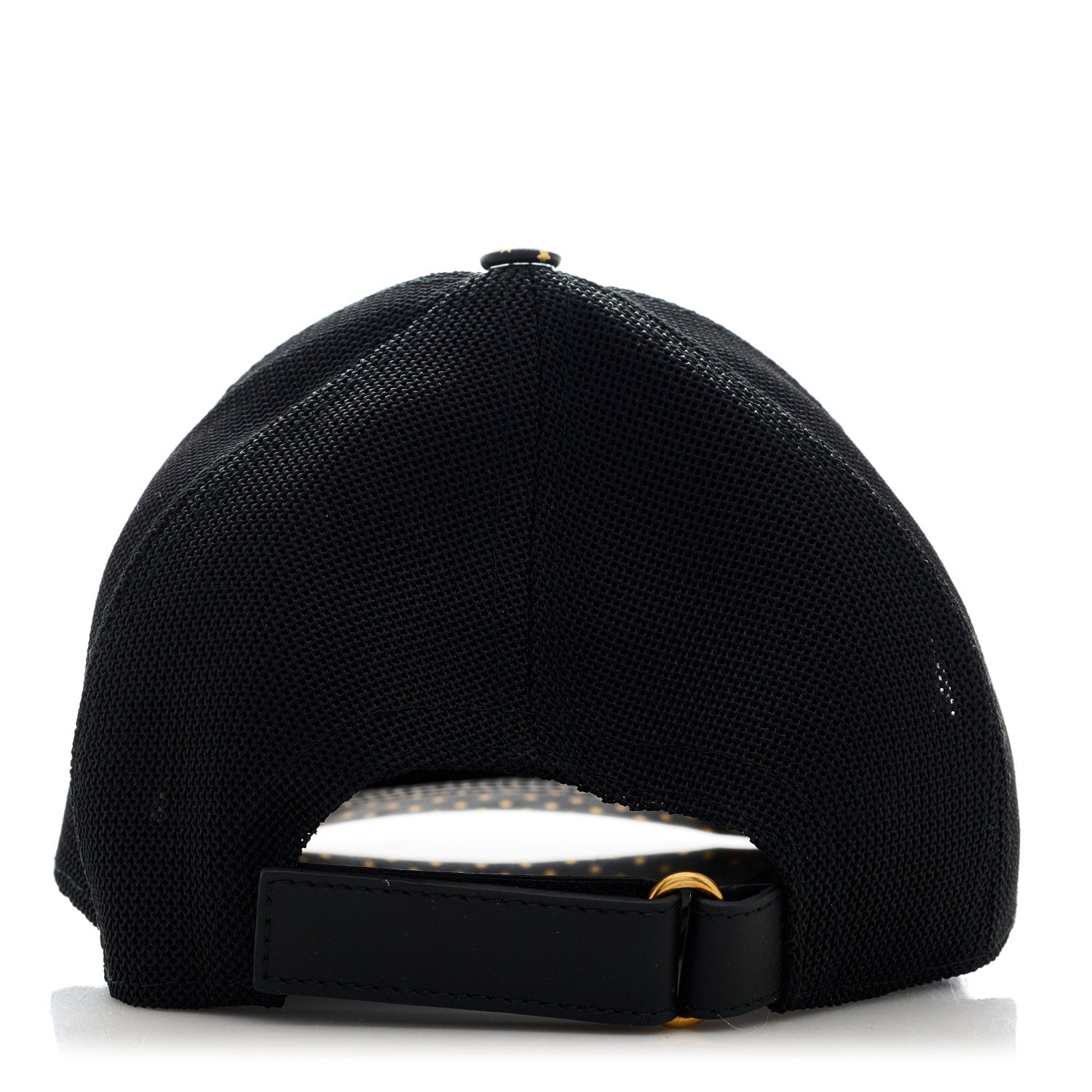 Gucci X SEGA Calfskin GUCCY Stars Baseball Hat M Black Gold 5 of 9