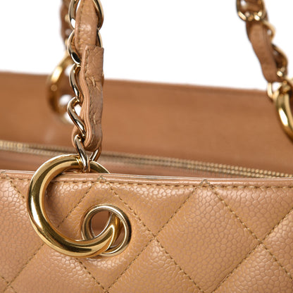Chanel Caviar Quilted Grand Shopping Tote GST Beige 18 of 30