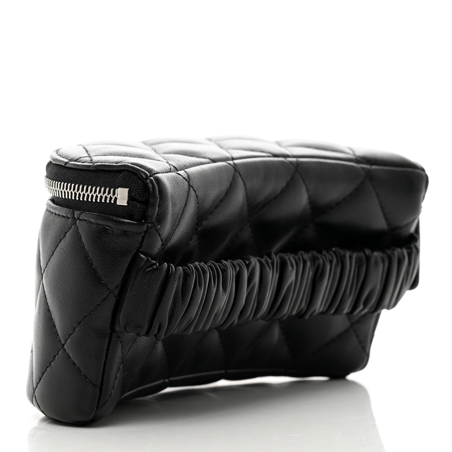 Chanel Lambskin Quilted Arm Coin Purse Black 3 of 7