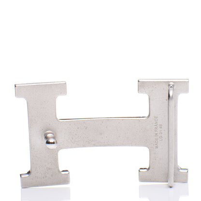 Hermes Palladium Guilloche 32mm H Belt Buckle 3 of 5