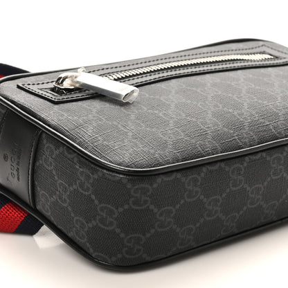 Gucci Soft GG Supreme Monogram Web Belt Bag Black Grey 9 of 10