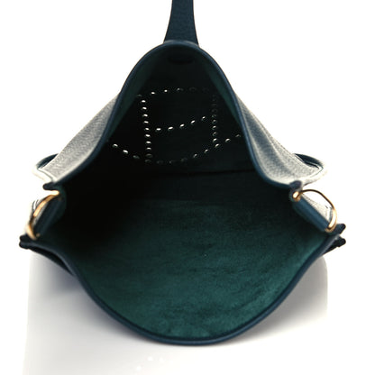 Hermes Taurillon Clemence Evelyne III PM Vert Cypress 4 of 11