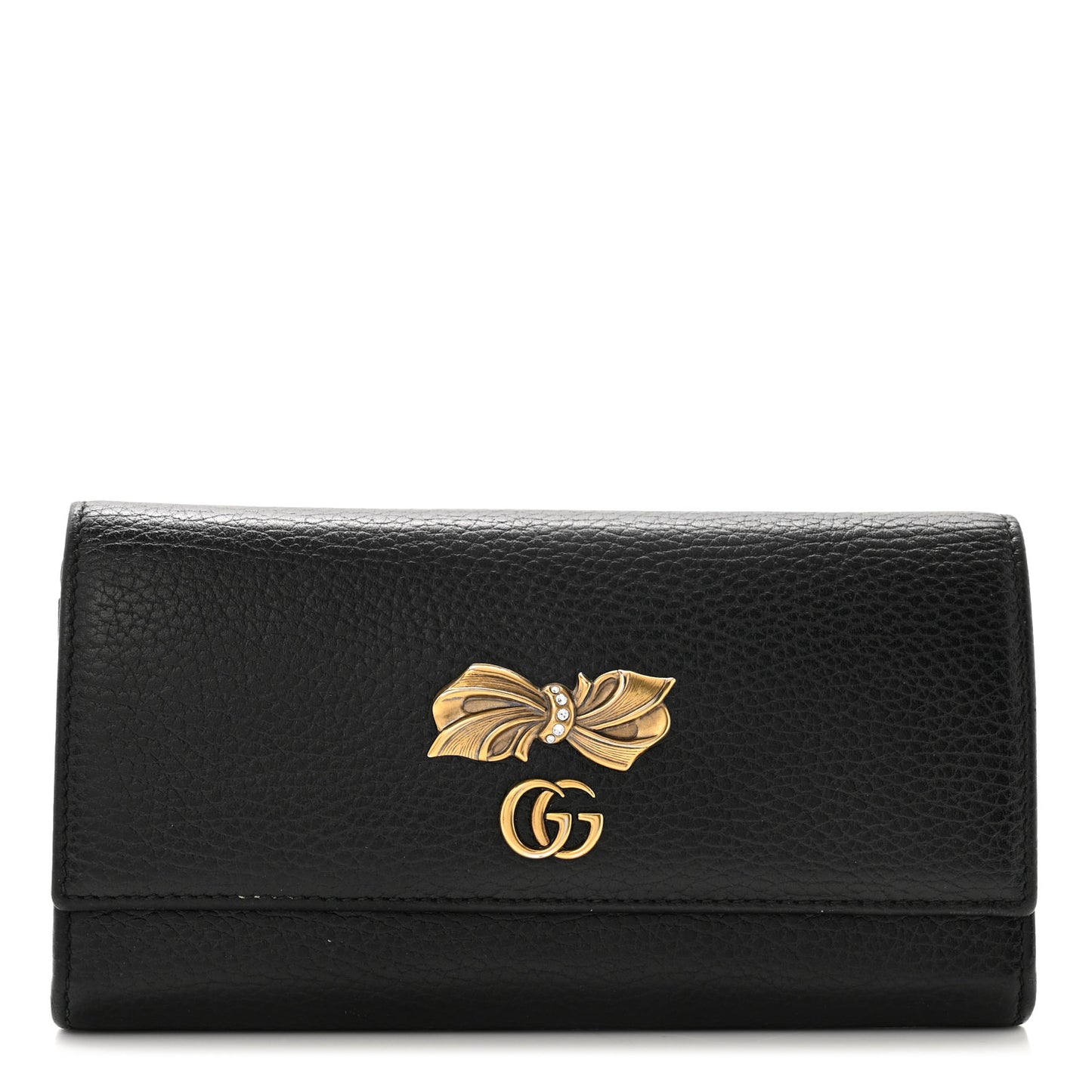 Calfskin Garden Continental Wallet Black