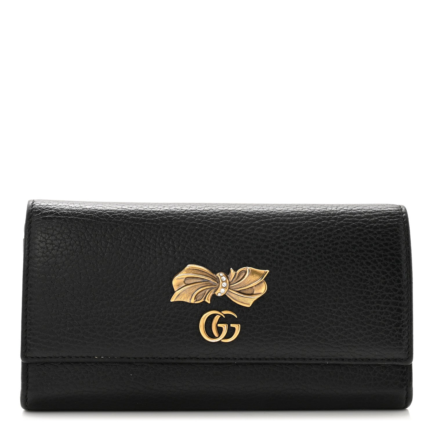 Gucci Calfskin Garden Continental Wallet Black 1 of 10