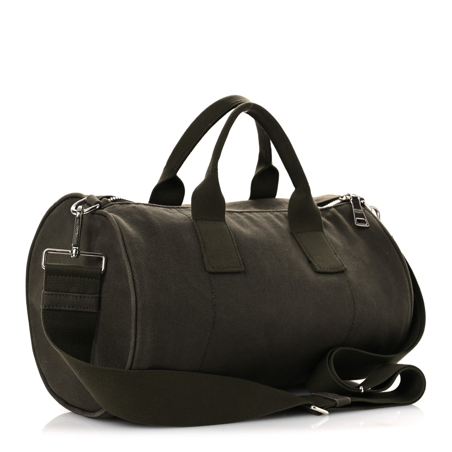 Canapa Logo Saint Barth Boston Bag Militare