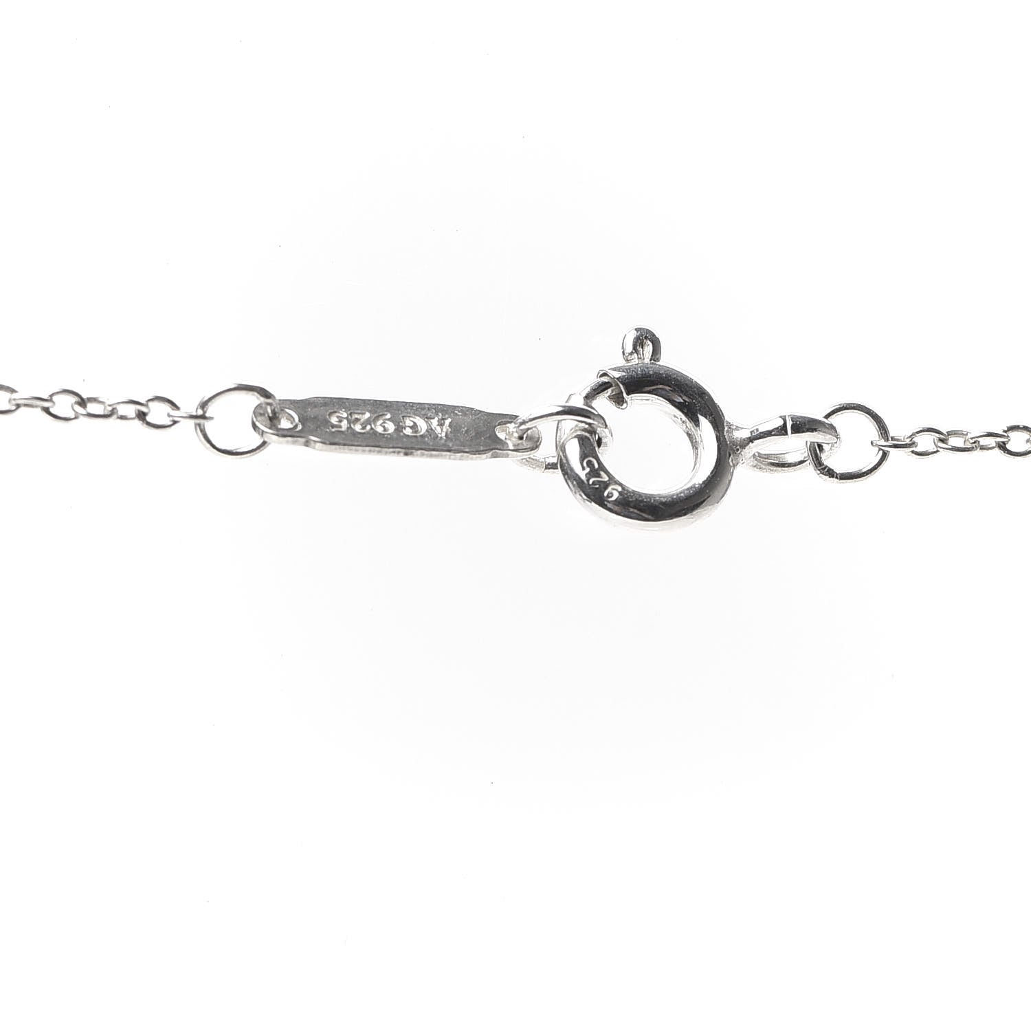 Tiffany Sterling Silver Filigree Heart Key Pendant Necklace 4 of 5
