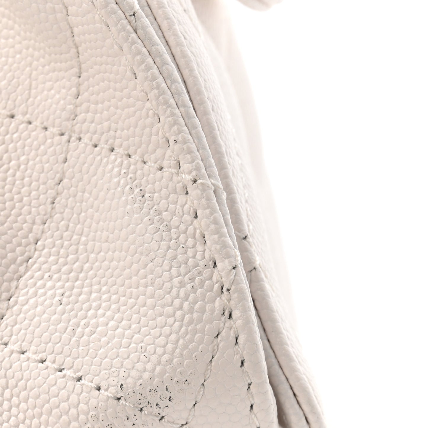 Caviar Quilted Small Chanel 25 Handbag White