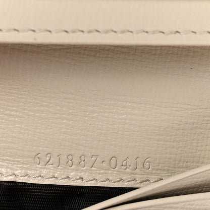 Gucci Azalea Calfskin Horsebit 1955 Card Case Wallet Black Brown Sugar Mystic White 7 of 7