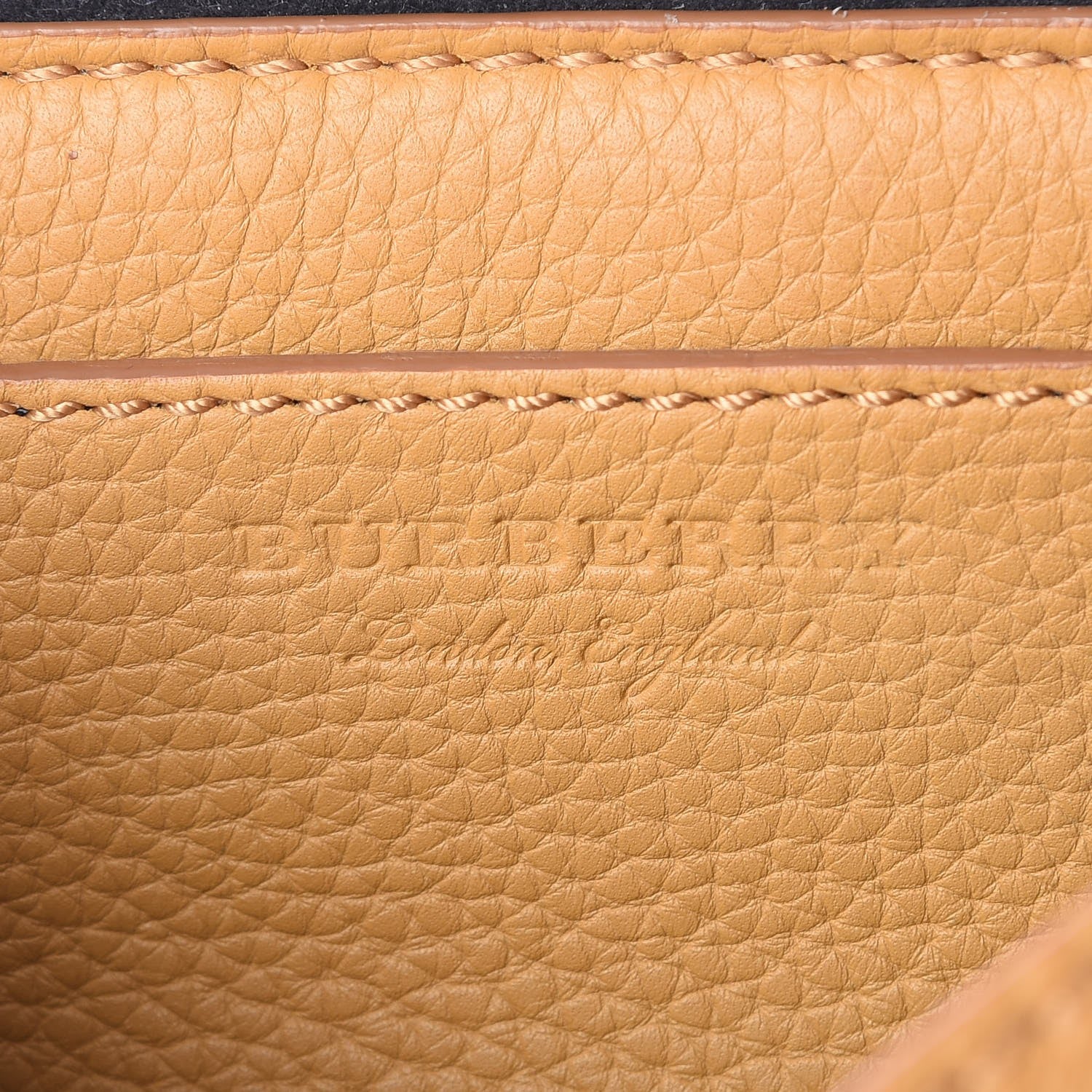 Burberry Signature Grain Small Burleigh Crossbody Bag Ochre Yellow 6 of 10