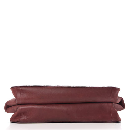 Chanel Glazed Iridescent Calfskin Quilted Tote Burgundy 9 of 11