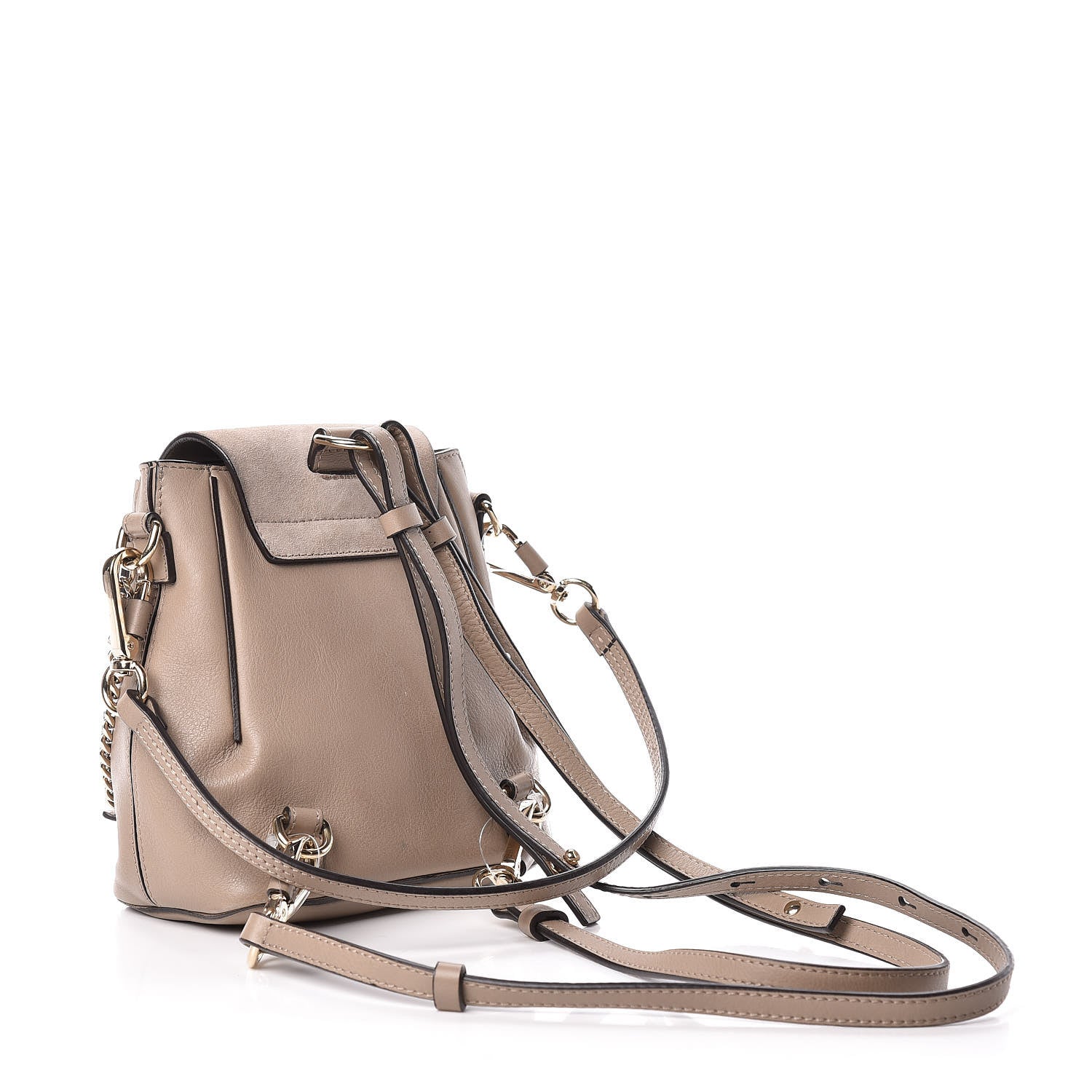 Chloe Suede Calfskin Mini Faye Backpack Motty Grey 4 of 25