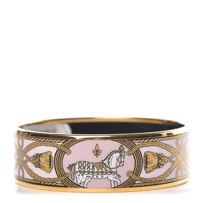 Hermes Enamel Printed Wide Grand Apparat Bracelet 70 1 of 5