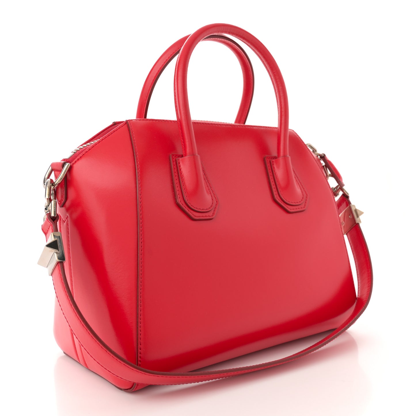 Shiny Lord Calfskin Small Antigona Medium Red